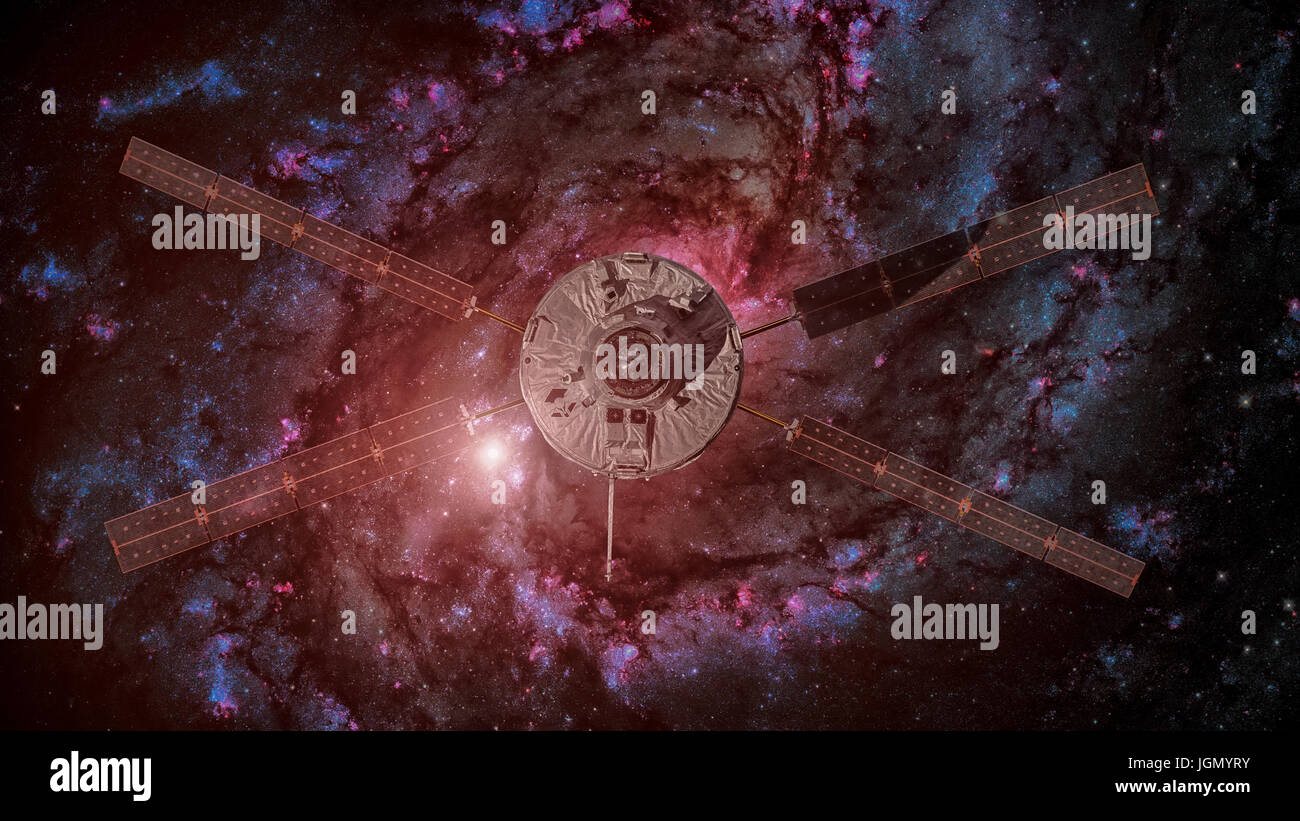 L'Agence spatiale européenne d'Automated Transfer Vehicle-4 dans l'espace. Banque D'Images