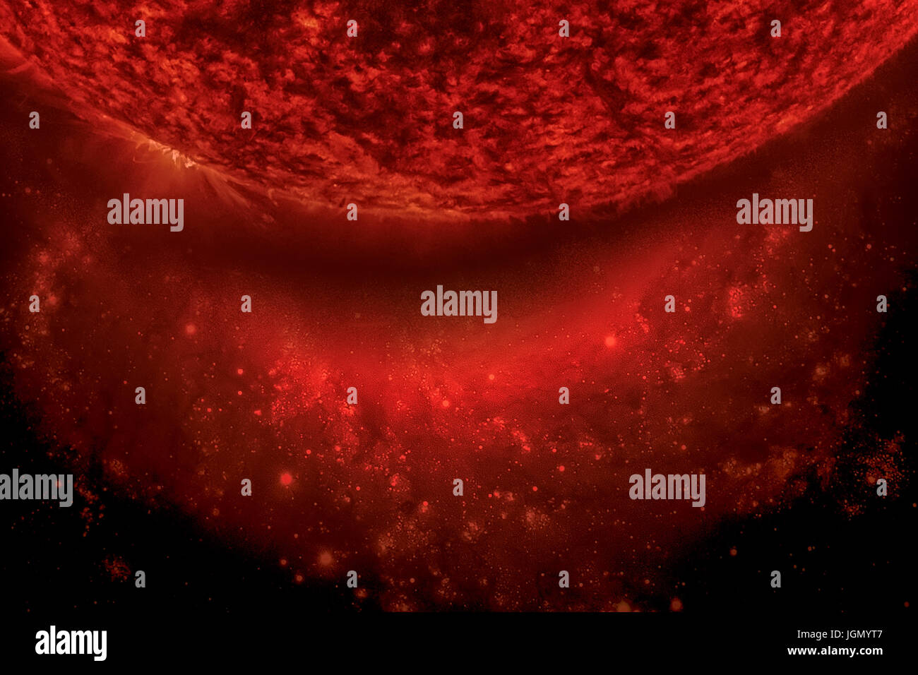 Système solaire - Soleil. éléments de cette image fournie par la NASA. Banque D'Images