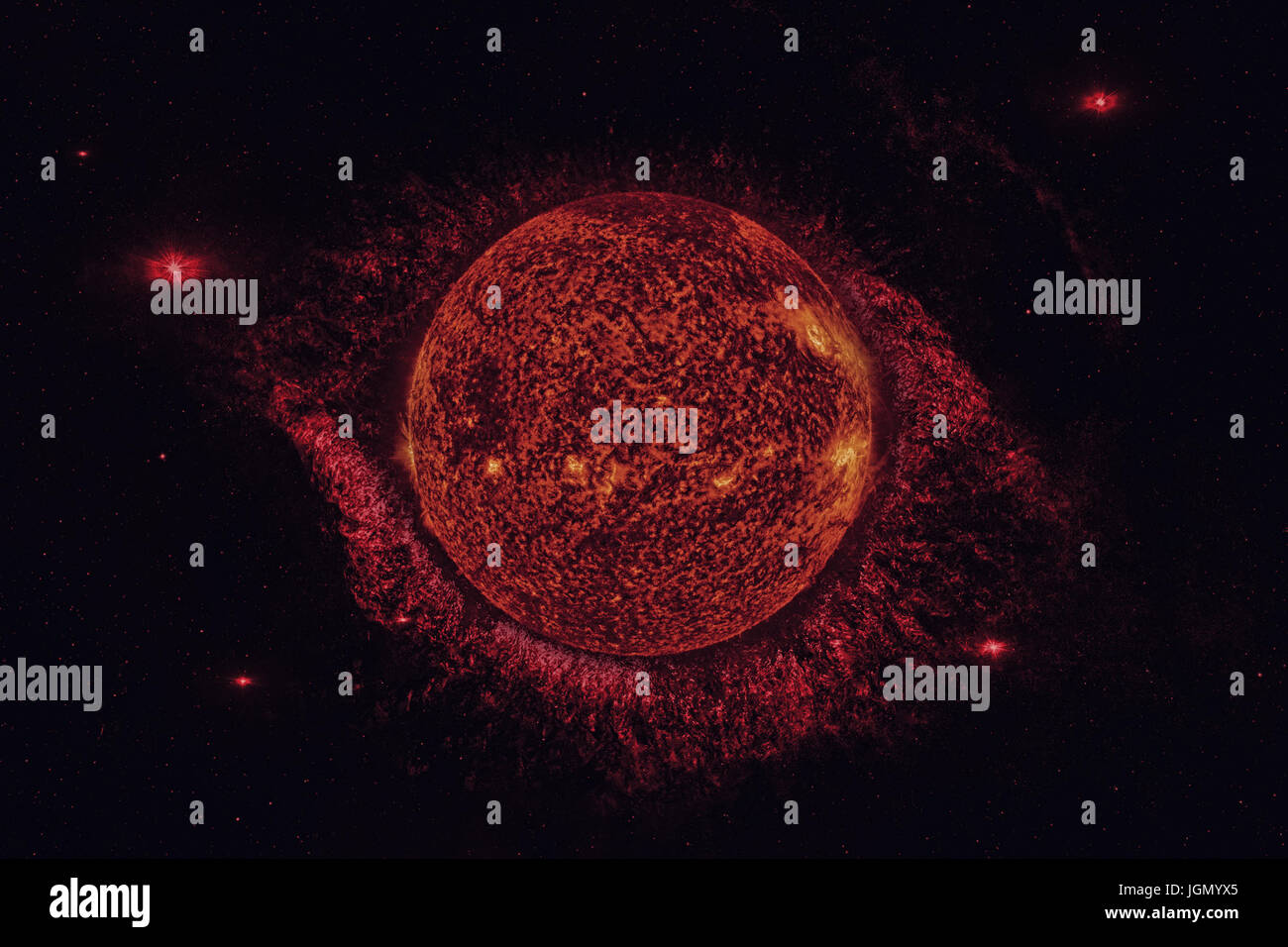 Système solaire. Soleil. éléments de cette image fournie par la NASA Banque D'Images