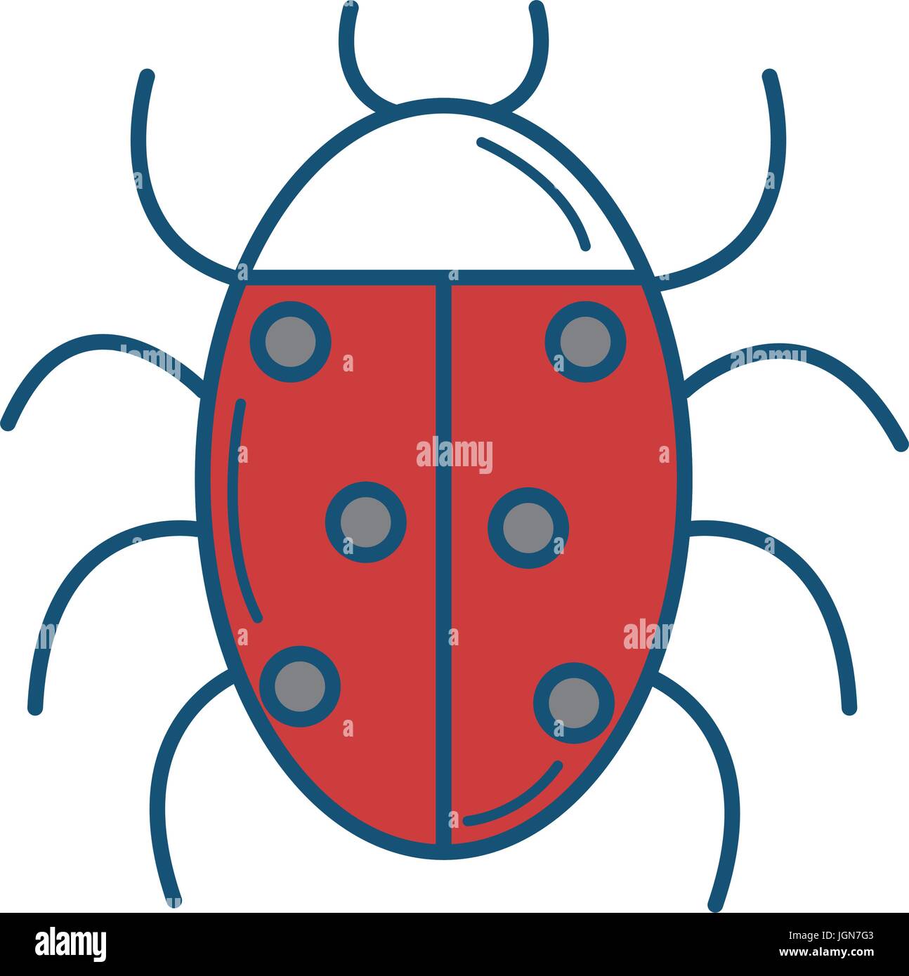 Animal coccinelle vecteur icône isolé illustration design Illustration de Vecteur