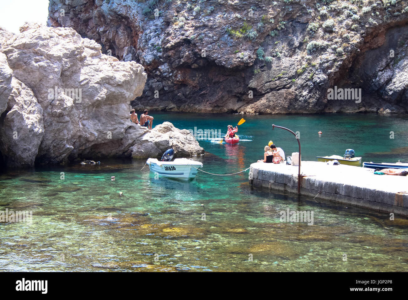 Canoë Sports d'eau en Dubrovnik Croatie Banque D'Images
