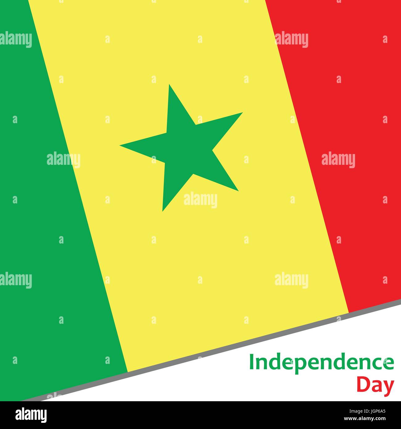 Le jour de l'indépendance du Sénégal Illustration de Vecteur
