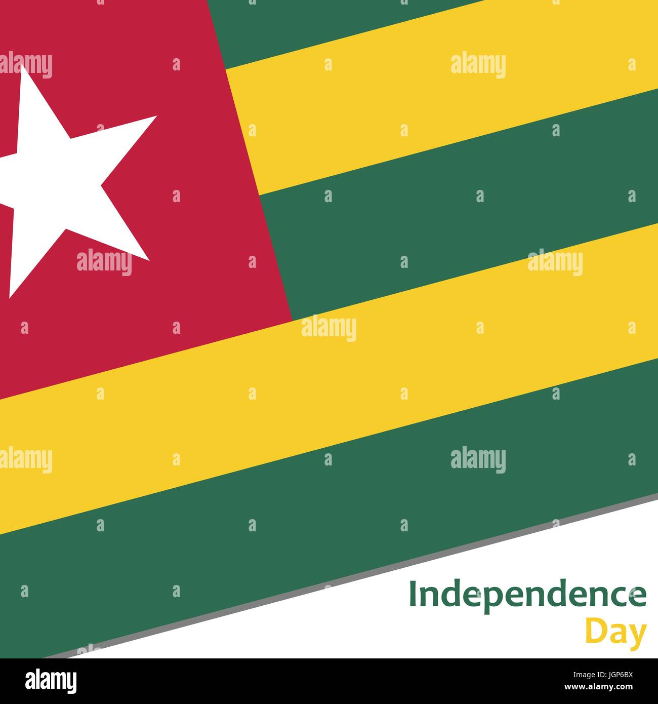 Le jour de l'indépendance du Togo Illustration de Vecteur