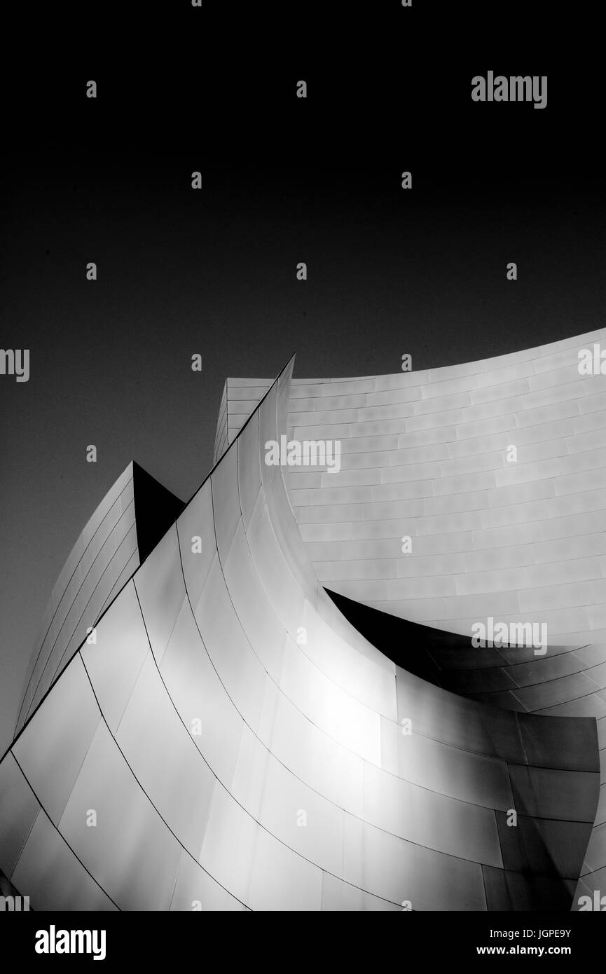 Frank Gehry conçu Walt Disney Concert Hall dans le centre-ville de Los Angeles est une merveille architecturale. Banque D'Images