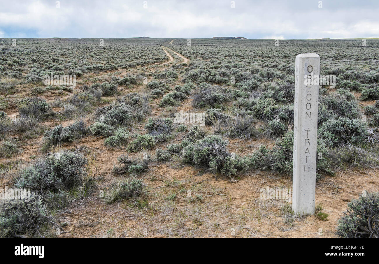 Oregon Trail, Wyoming, USA par Bruce Montagne Banque D'Images