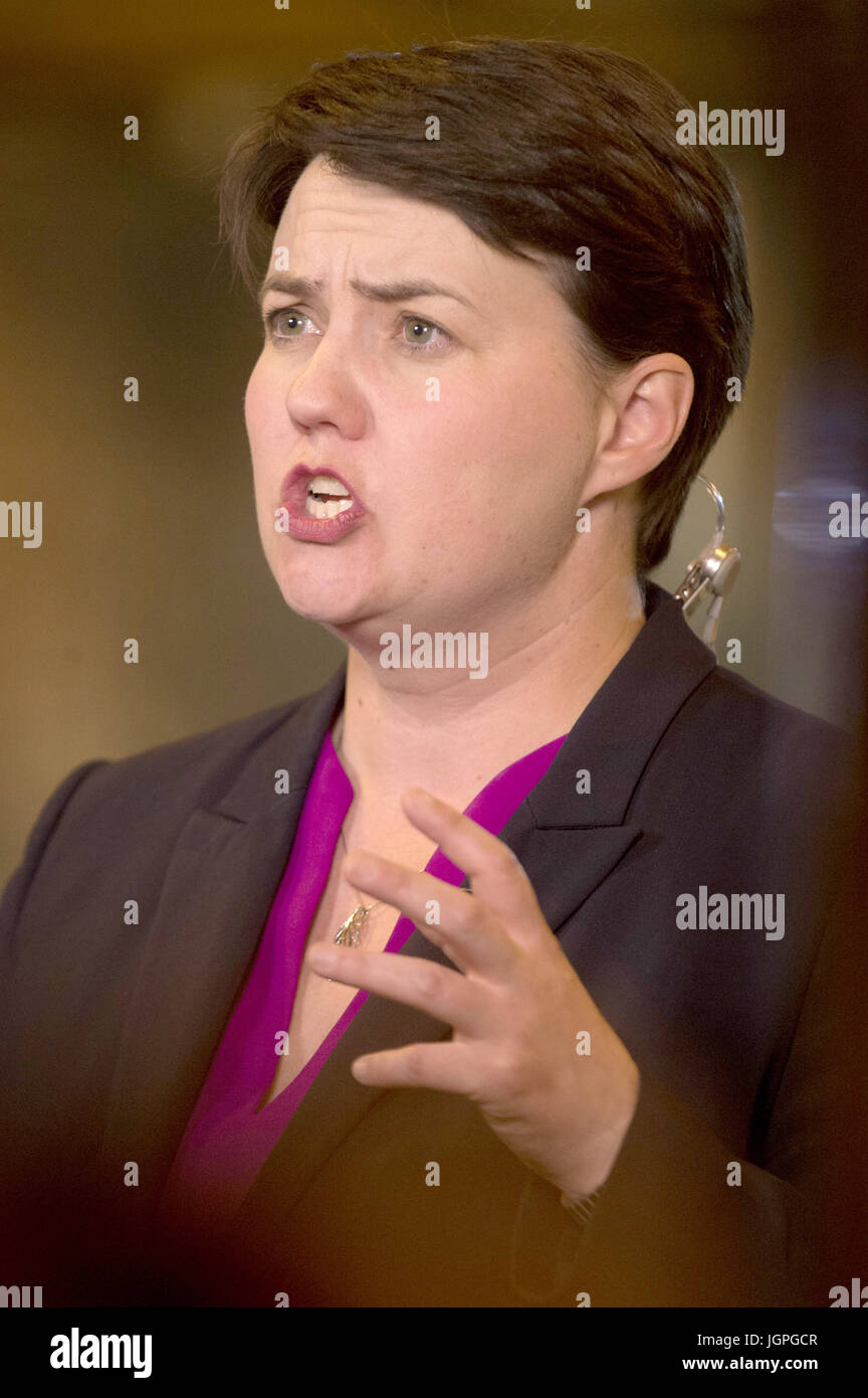 Les résultats de ses électeurs sont comptés dans le stade de Meadowbank, pour l'élection générale de 2017. Avec : Ruth Davidson Où : Édinbourg, Royaume-Uni Quand : 08 Juin 2017 : Crédit d'Euan Cherry/WENN.com Banque D'Images