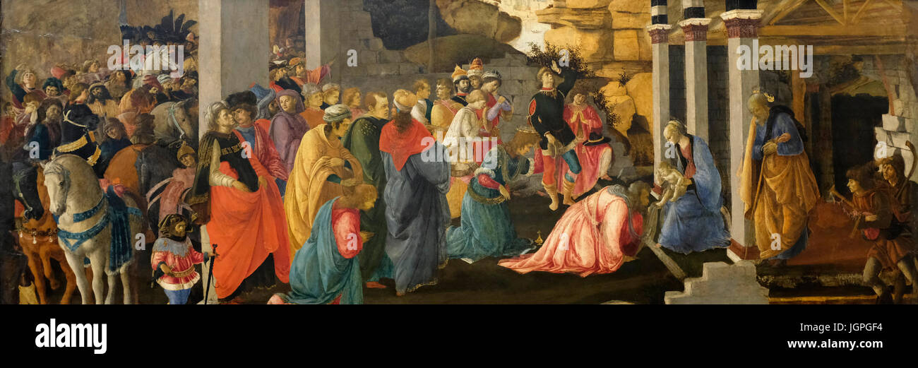 L'Adoration des Rois - Sandro Botticelli et Filippino Lippi, vers 1470 Banque D'Images