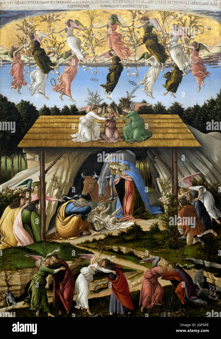 Nativité mystique - Sandro Botticelli - circa 1500 Banque D'Images