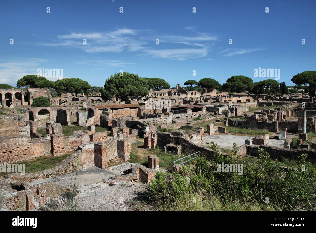 ANTCA Ostia, Italie - 2 juillet 2017 : reste de l'Ancienne Ostia ville construite sur la mer et le Tibre près de Rome, cette position particulière déterminer Banque D'Images