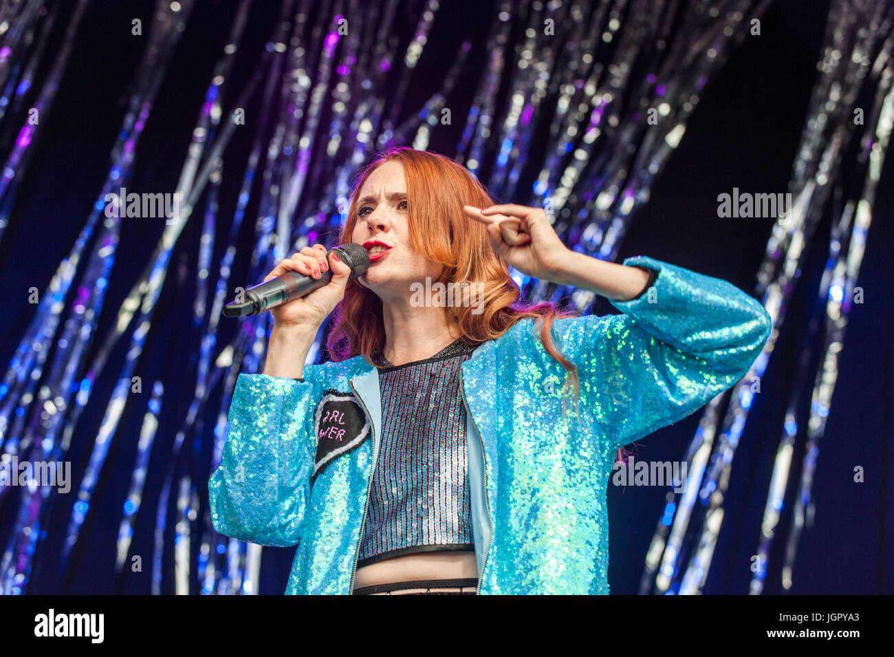 Coventry, Royaume-Uni. 09 juillet 2017. Le Festival de musique annuel Godiva Coventry ont eu lieu le week-end dernier avec des foules immenses qui fréquentent pour la durée du festival. Kate Nash a été l'un des artistes qui ont joué au festival. Credit : Andy Gibson/Alamy Live News. Banque D'Images