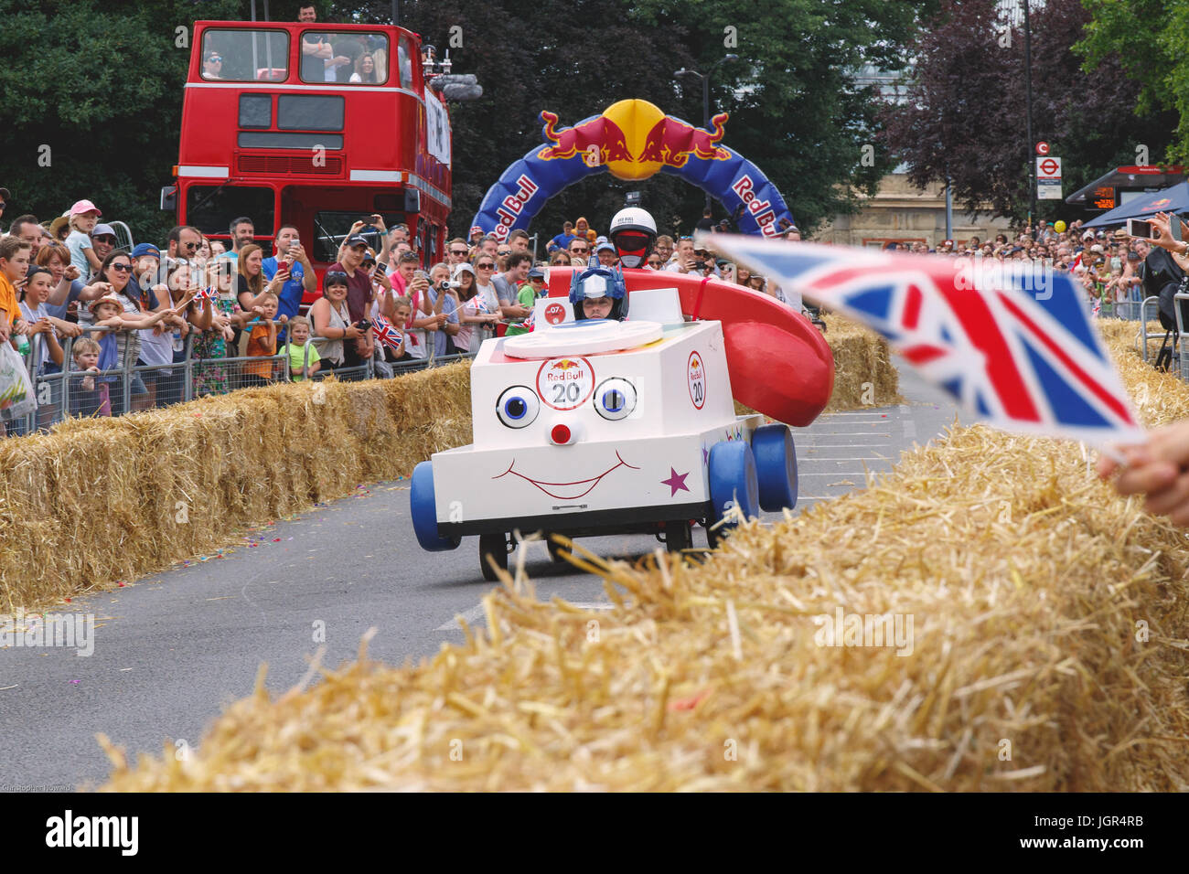 Alexandra Palace, Londres, Royaume-Uni. 9 juillet 2017, Red Bull Soapbox Race event Team X-annuaire, Crédit : Christopher Howard/Alamy Live News Banque D'Images