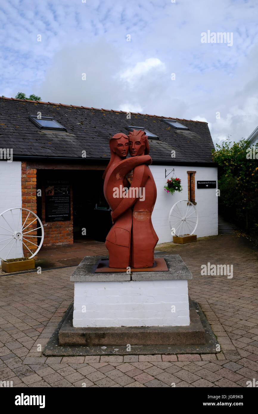 Les amateurs de Gretna Green Statue en Gretna Green, Ecosse Banque D'Images