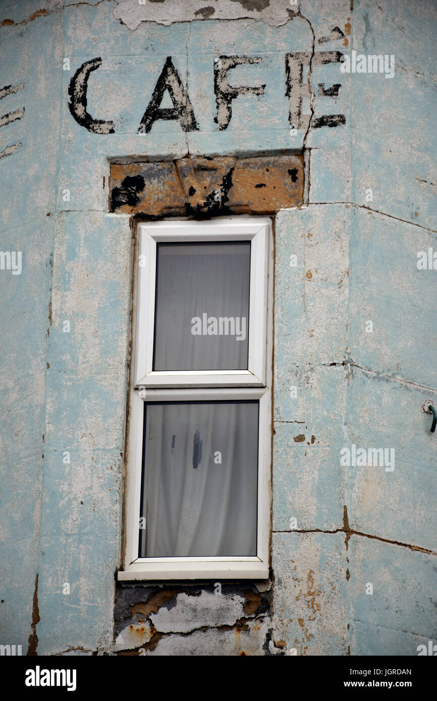 Fading beach sign, plage de Sheringham, Norfolk, été 2017 UK Banque D'Images