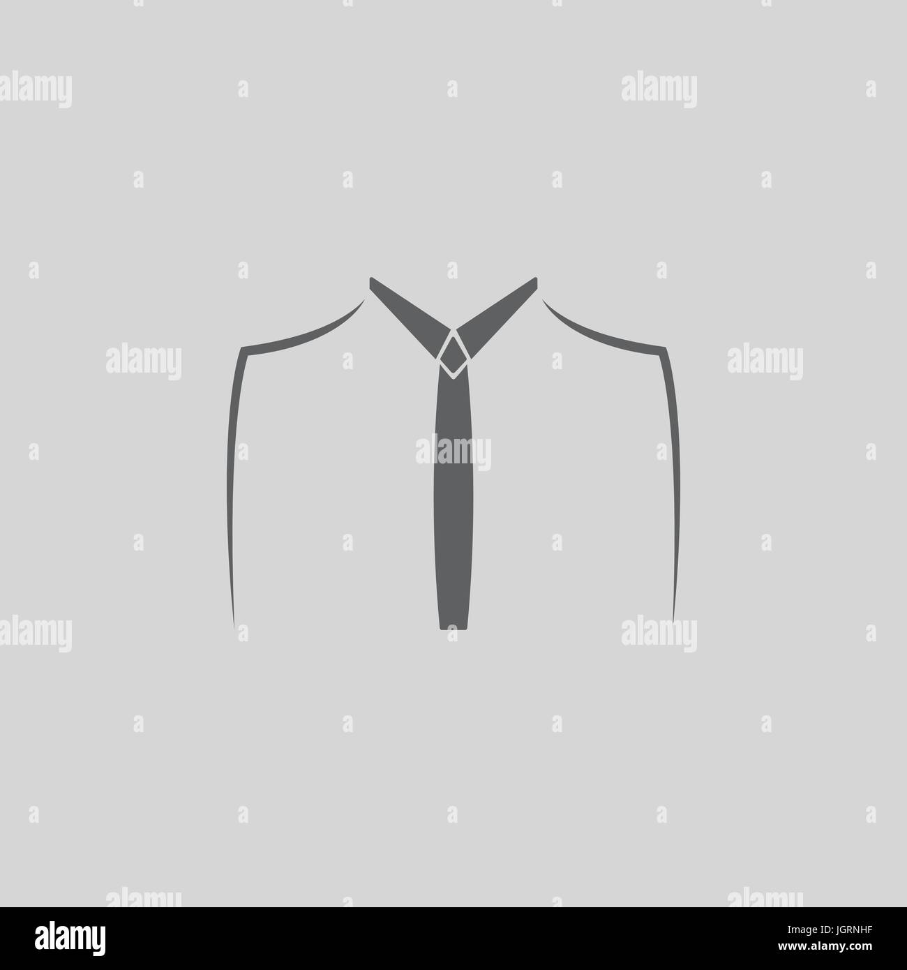 L'icône de chemise et cravate isolé sur fond gris Image Vectorielle Stock -  Alamy