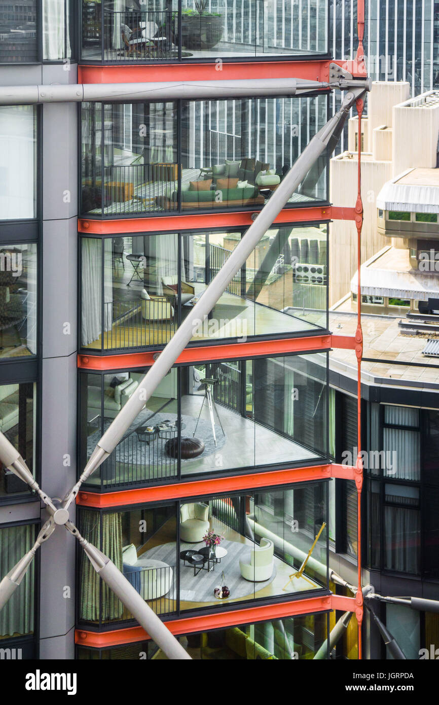 Un peu d'ultra-moderne des appartements coûteux à Bankside, Londres Banque D'Images