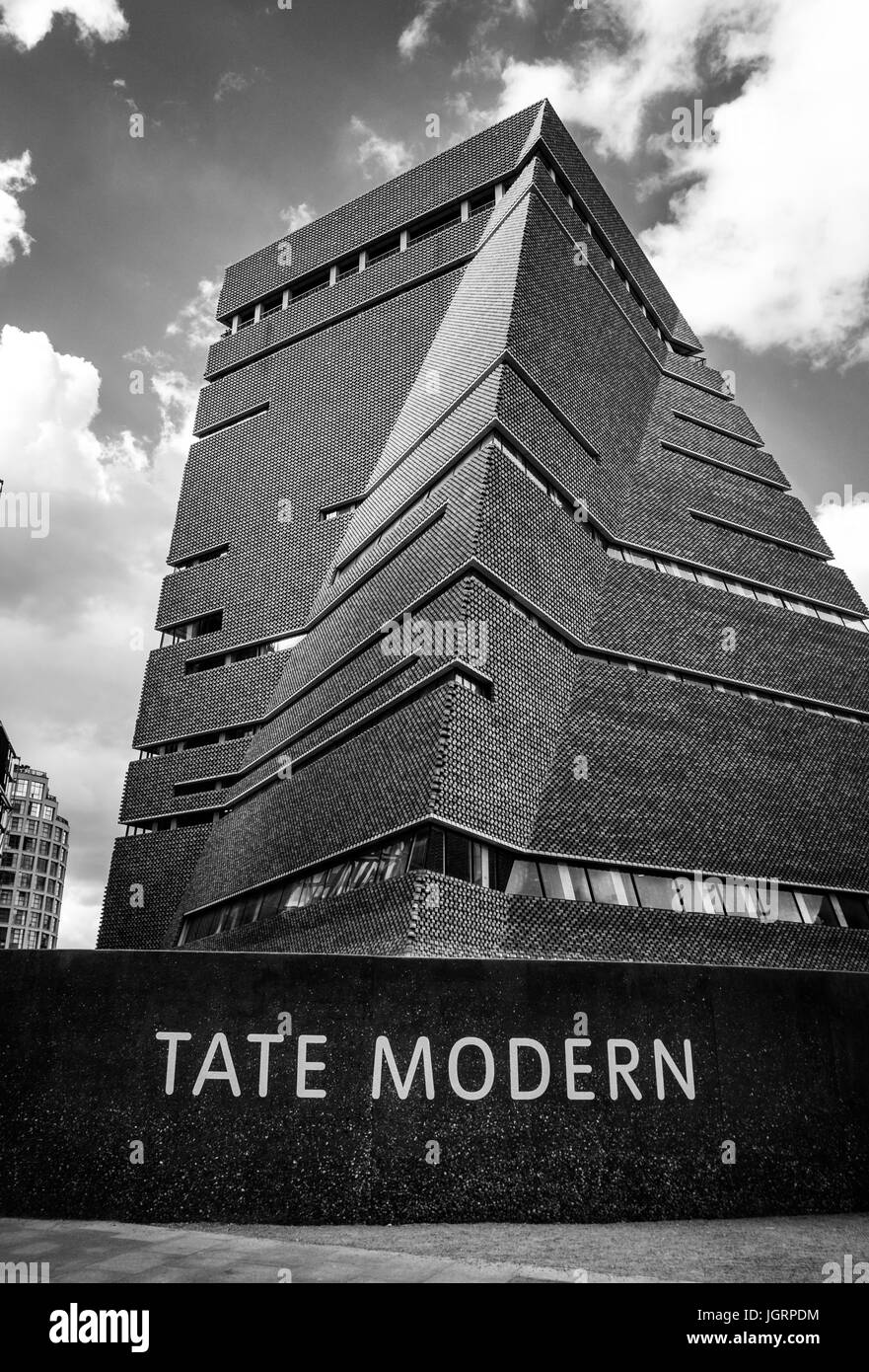 Maison de l'interrupteur, la nouvelle extension de la Tate Modern Art Gallery de Londres. Conçu par Herzog & de Meuron, architectes Banque D'Images