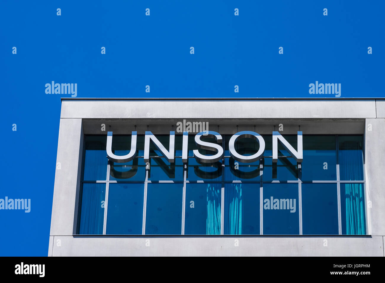 Le siège du syndicat UNISON sur l'Euston Road, quartier de Camden, Londres, Angleterre, Royaume-Uni Banque D'Images