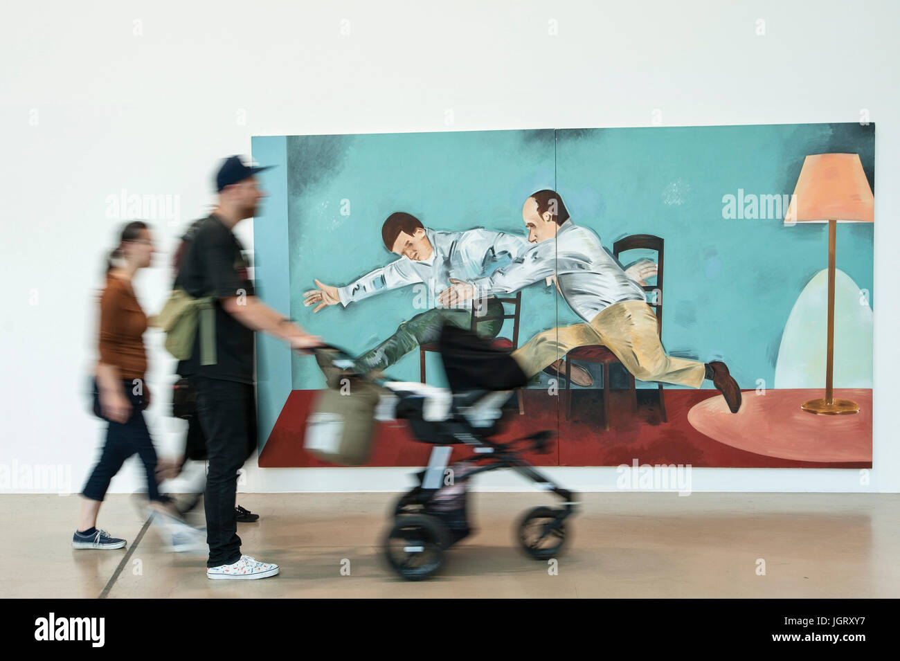 La documenta 14 à Kassel : Travail de l'artiste Apostolos Georgiou (Grèce) dans la Documenta Hall. Banque D'Images