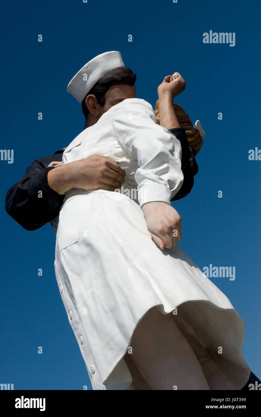 La statue s'embrasser sur le thon Park Chabor San Diego, en Californie, USA Banque D'Images