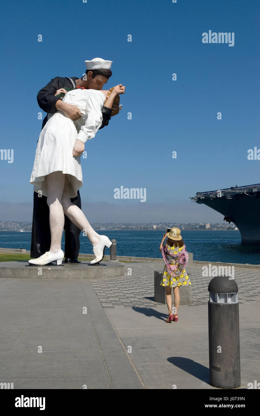 La statue de San Diego Californie baisers,USA Banque D'Images