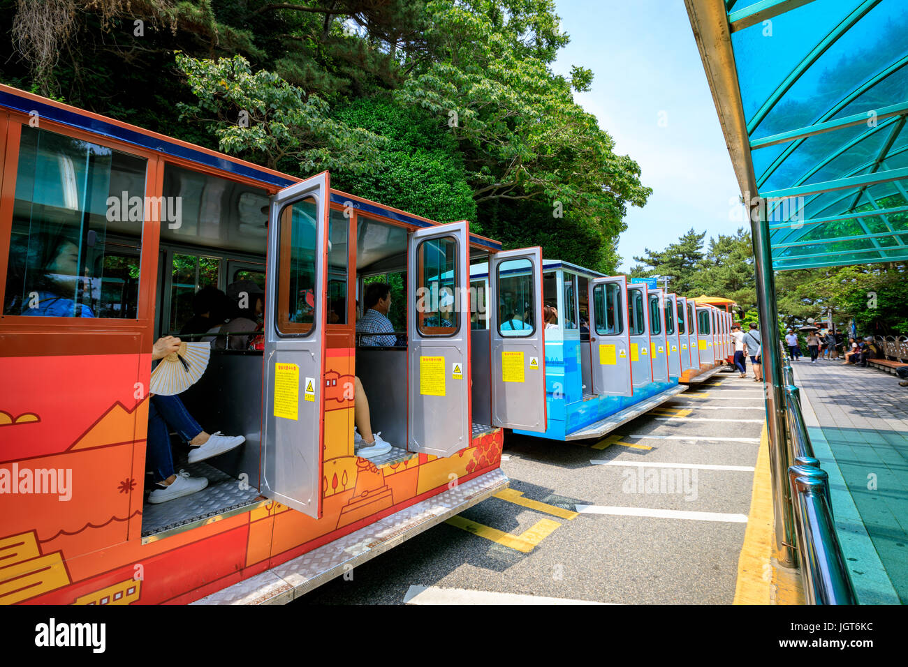 Jun 21, 2017 train Danubi pour visiter à Taejongdae park à Pusan, Corée13 Banque D'Images