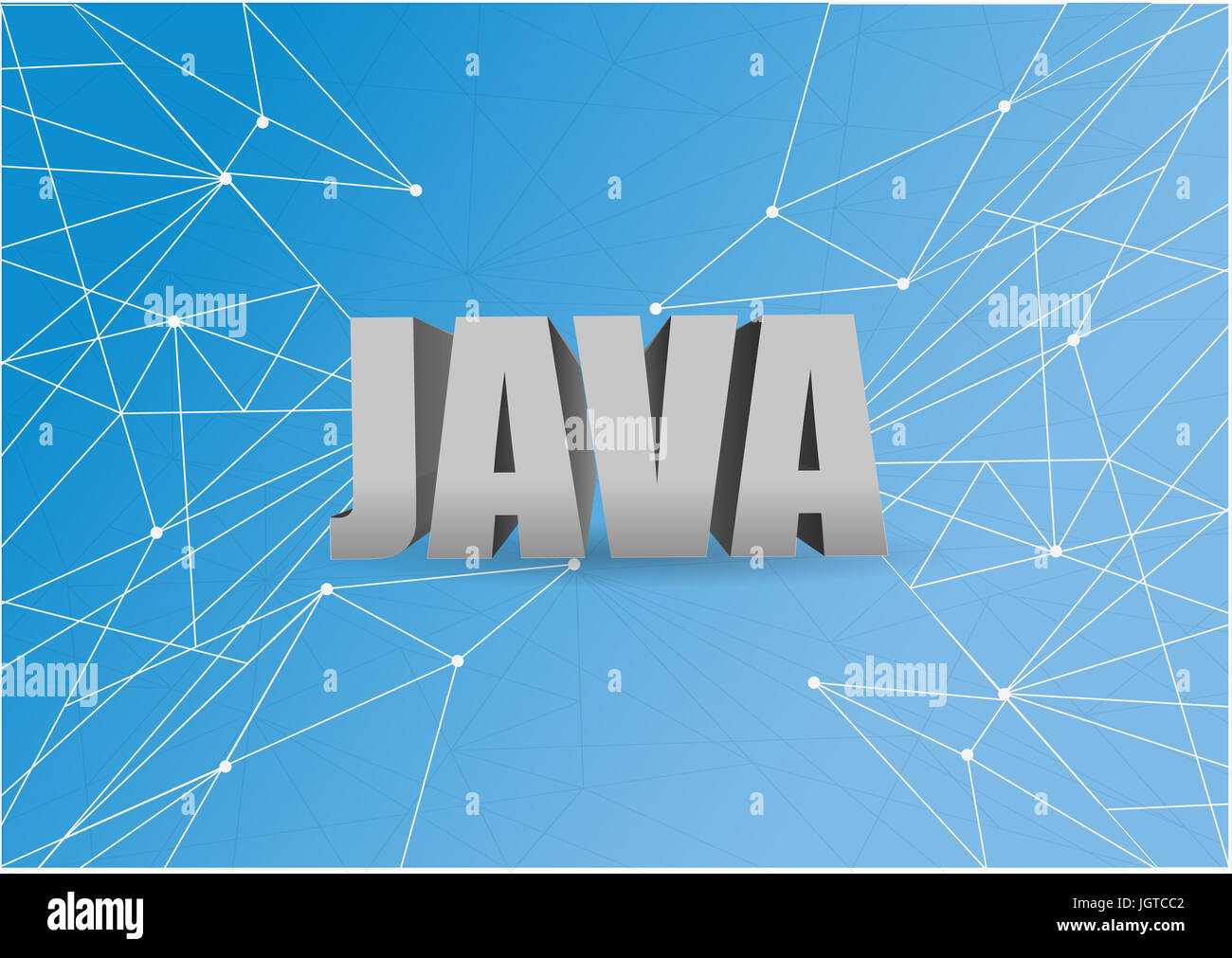 Script Java 3d ouvrir une session sur un fond bleu résumé tech Banque D'Images