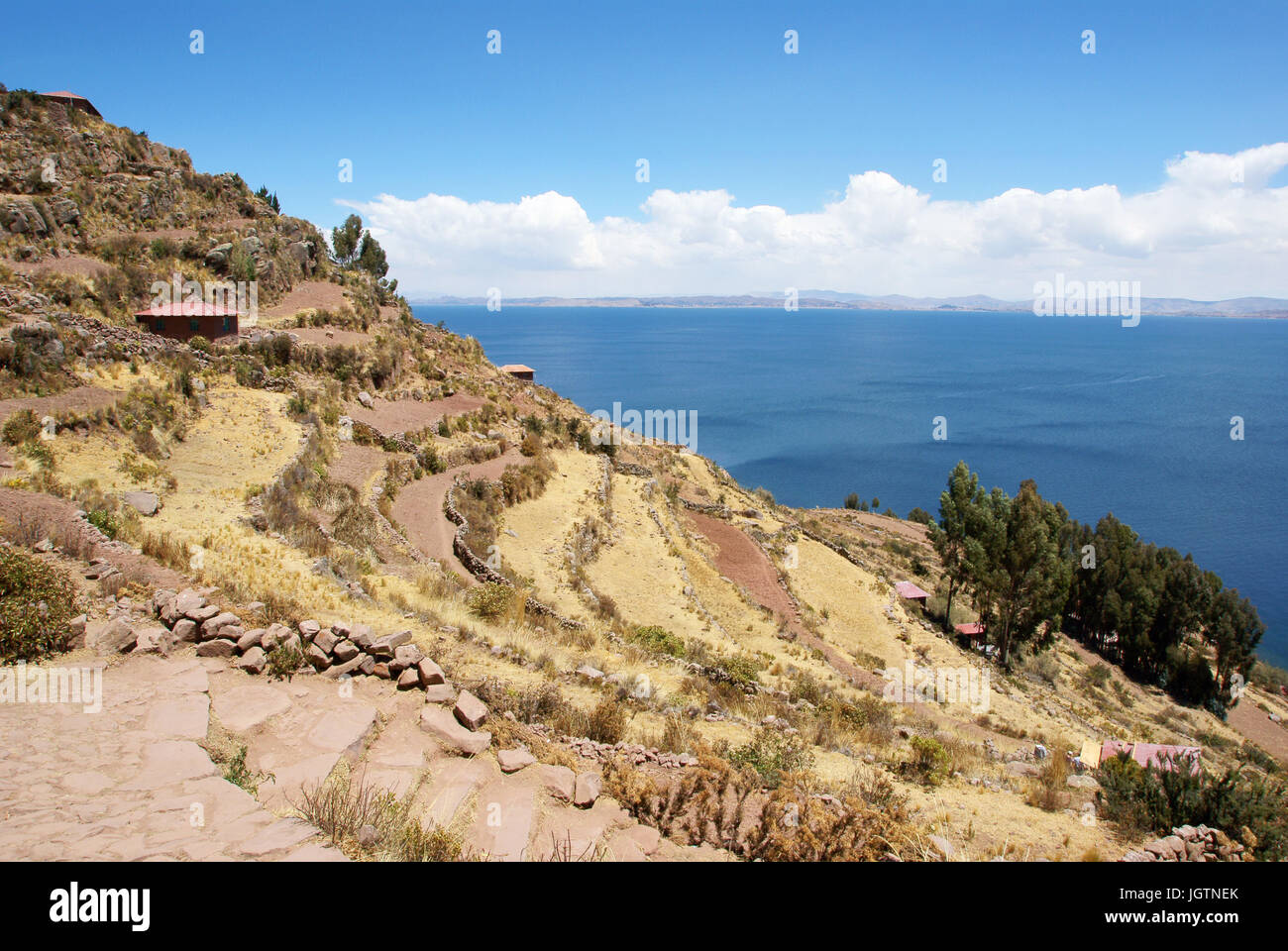 Isla Taquile - Lago Titicaca - Perú ATENÇÃO : NÃO PODEMOS REPRESENTAR ESSA IMAGEM FORA DA AMERICA LATINA Banque D'Images