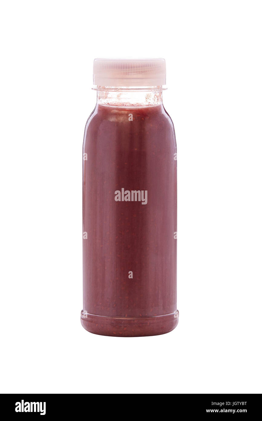 Smoothie aux bleuets frais ou mélangé avec des fruits frais liquidized isolé sur blanc pour une boisson santé et alimentation riche en antioxydants et vitamines Banque D'Images