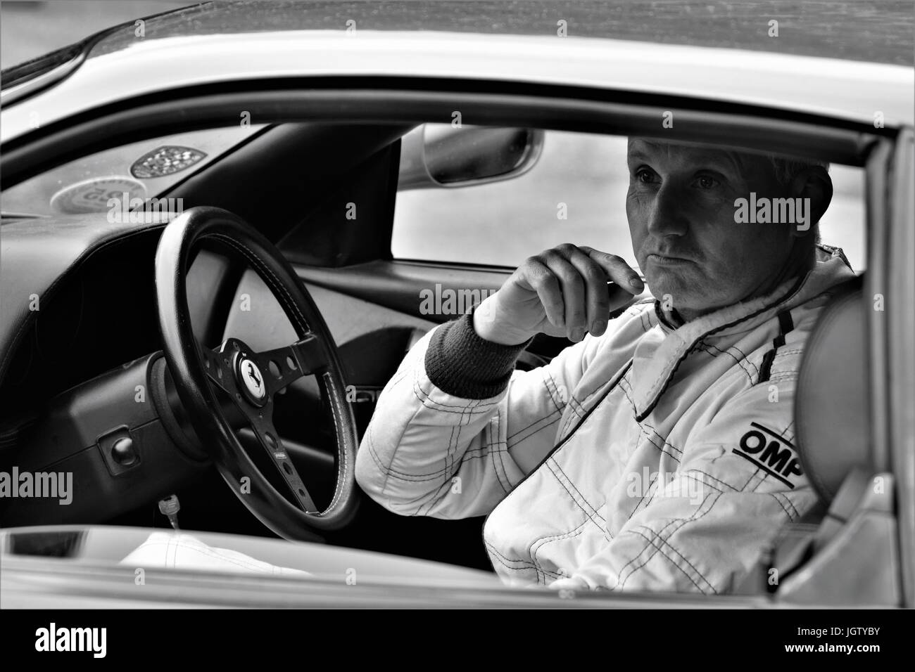 Le pilote Ferrari, Shelsley Walsh Course de juin 2017 Banque D'Images