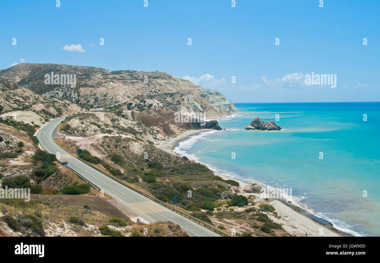 La route côtière à Chypre Banque D'Images
