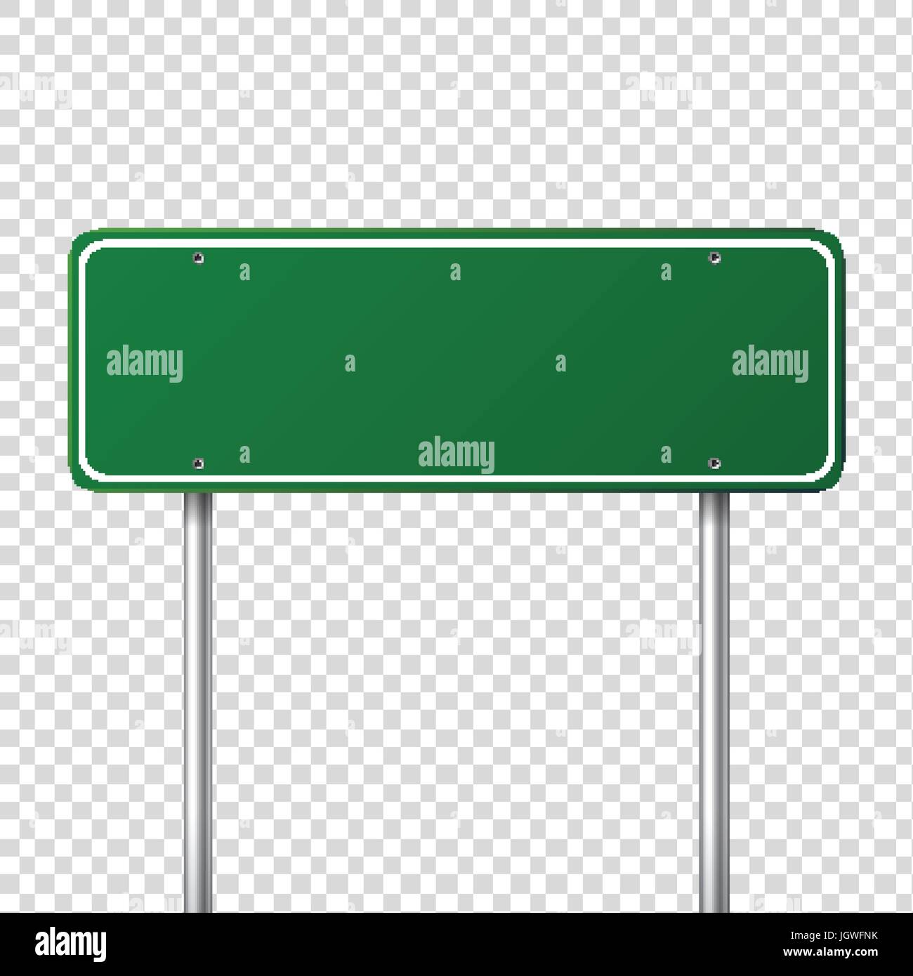 Green Road traffic sign. Carte vierge avec place pour le texte.immersive. Informations isolées signe. Direction. Vector illustration. Illustration de Vecteur