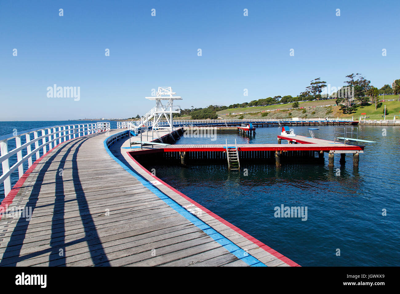 Eastern Beach Natation Enclosure - Geelong Banque D'Images