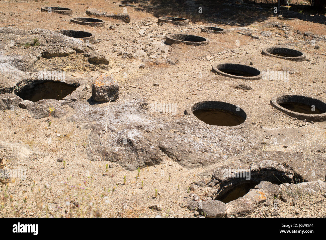 L'Oppidum d'Ensérune, un ancien règlement haut garde, de l'Hérault , France Banque D'Images