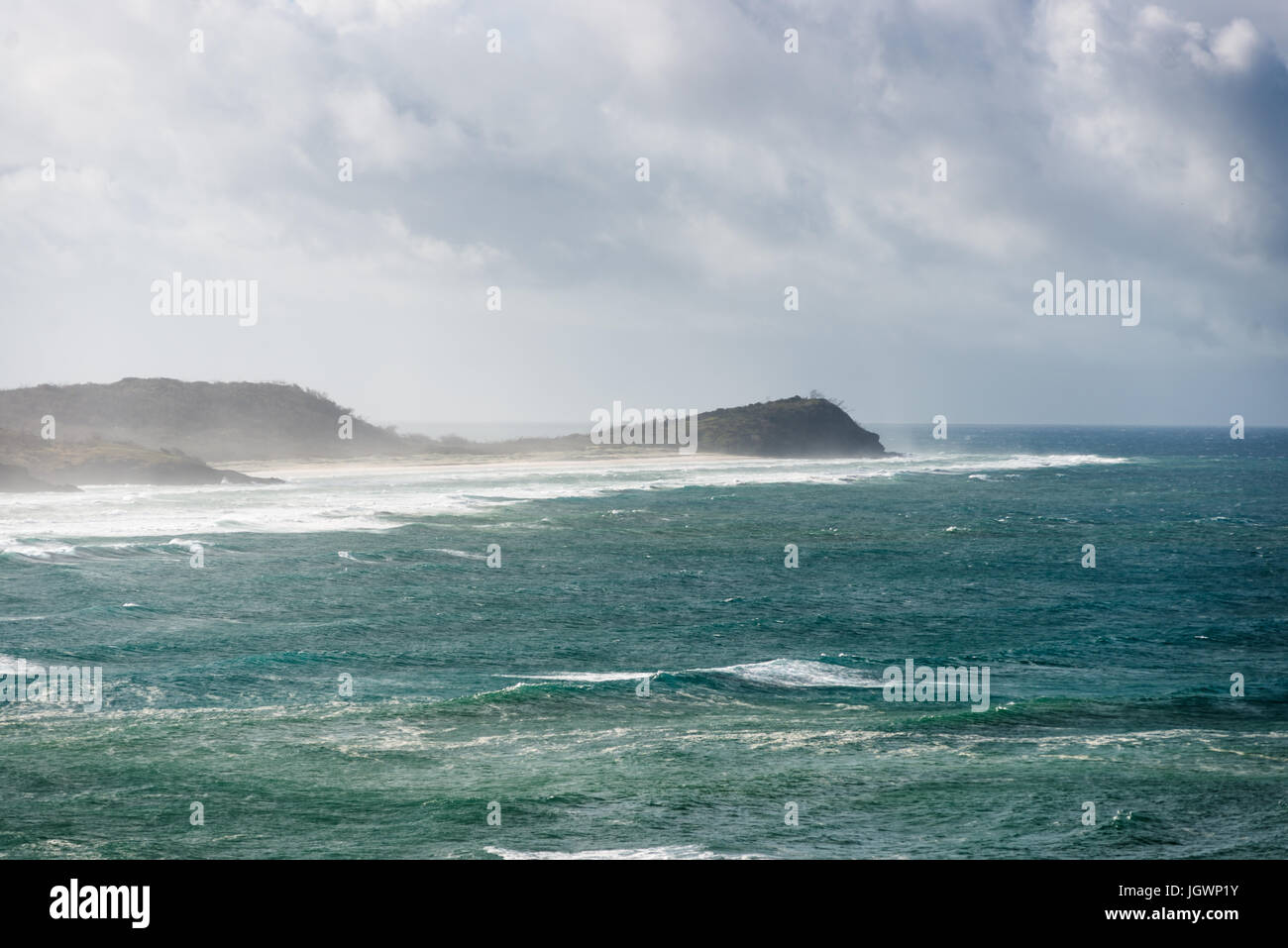75 mile beach vu de Indian Head. Fraser Island, Queensland, Australie Banque D'Images
