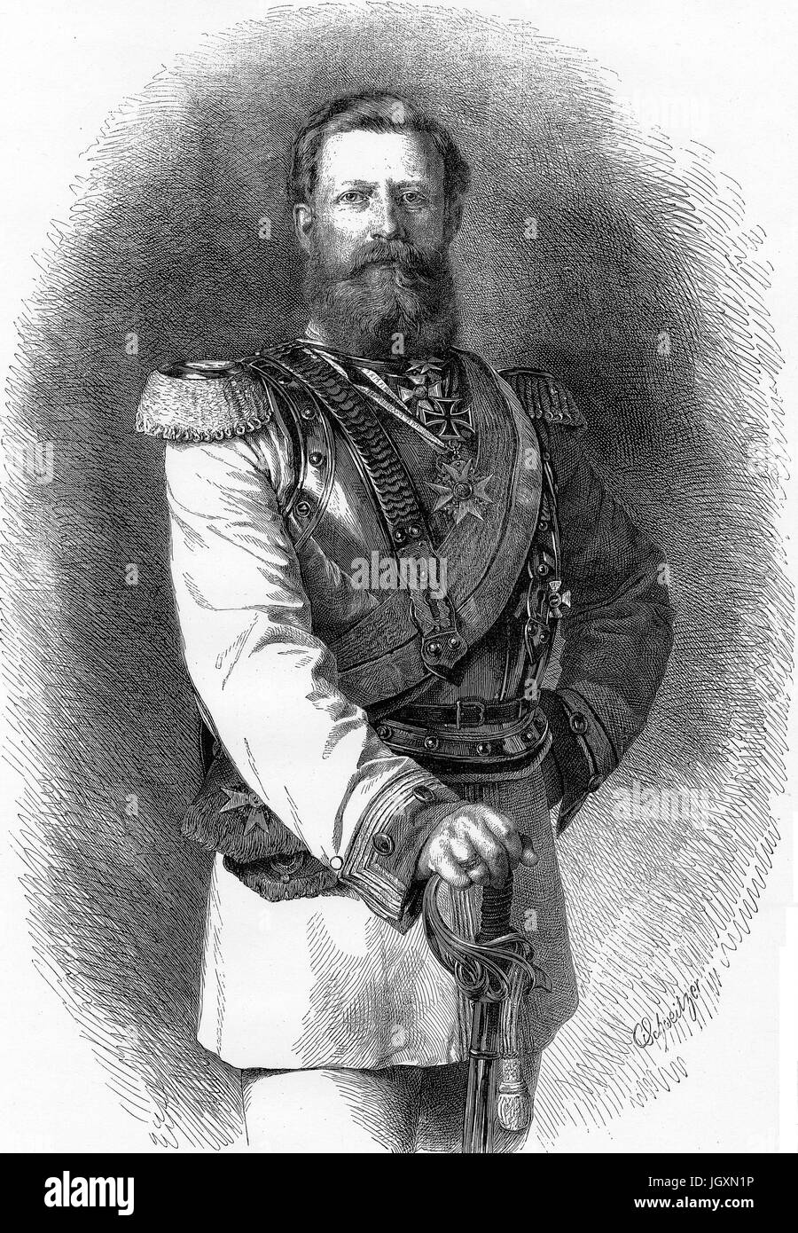 Frédéric III D'ALLEMAGNE (1831-1888), Prince de la couronne vers 1870 Banque D'Images