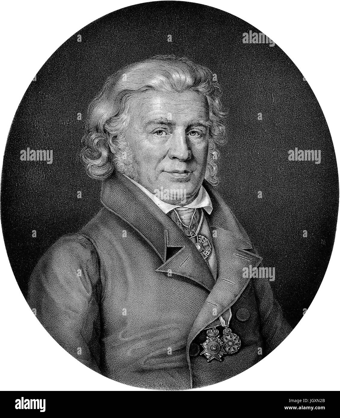 SAMUEL THOMAS von SÖMMERRING (1755-1830) médecin allemand et de l'inventeur Banque D'Images