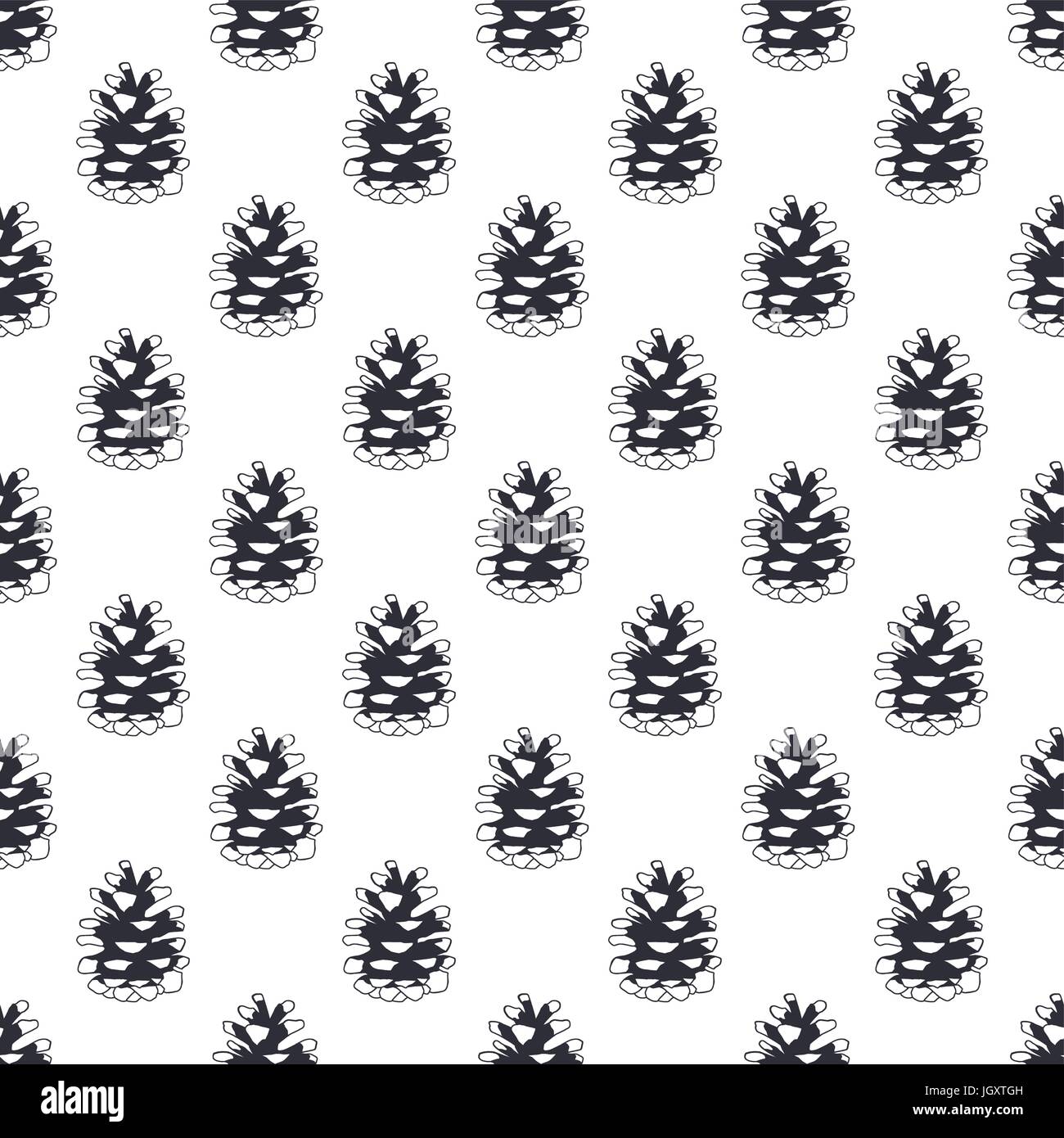 Cône de pin dessiné à la main vintage pattern design. Fond d Cône de pin dessiné à la main vintage pattern design. Fond d