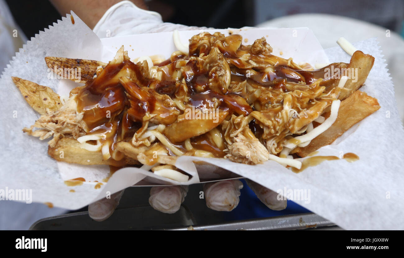 La poutine pour Bastille Day Celebration Banque D'Images