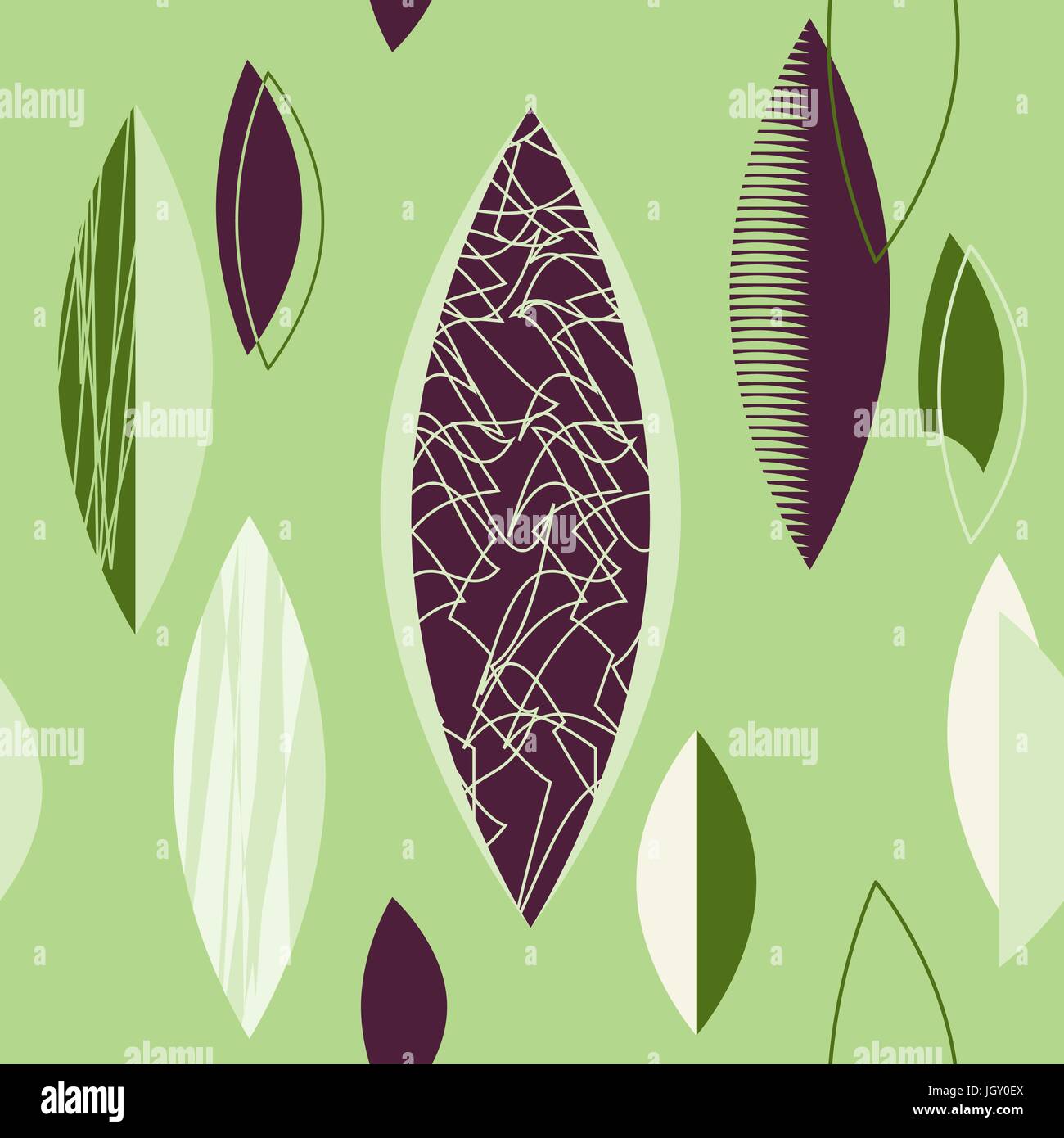 Au milieu du siècle de style moderne années 50 vintage retro seamless background atomique modèle. Illustration vecteur entièrement modifiable pour le web et print. Illustration de Vecteur