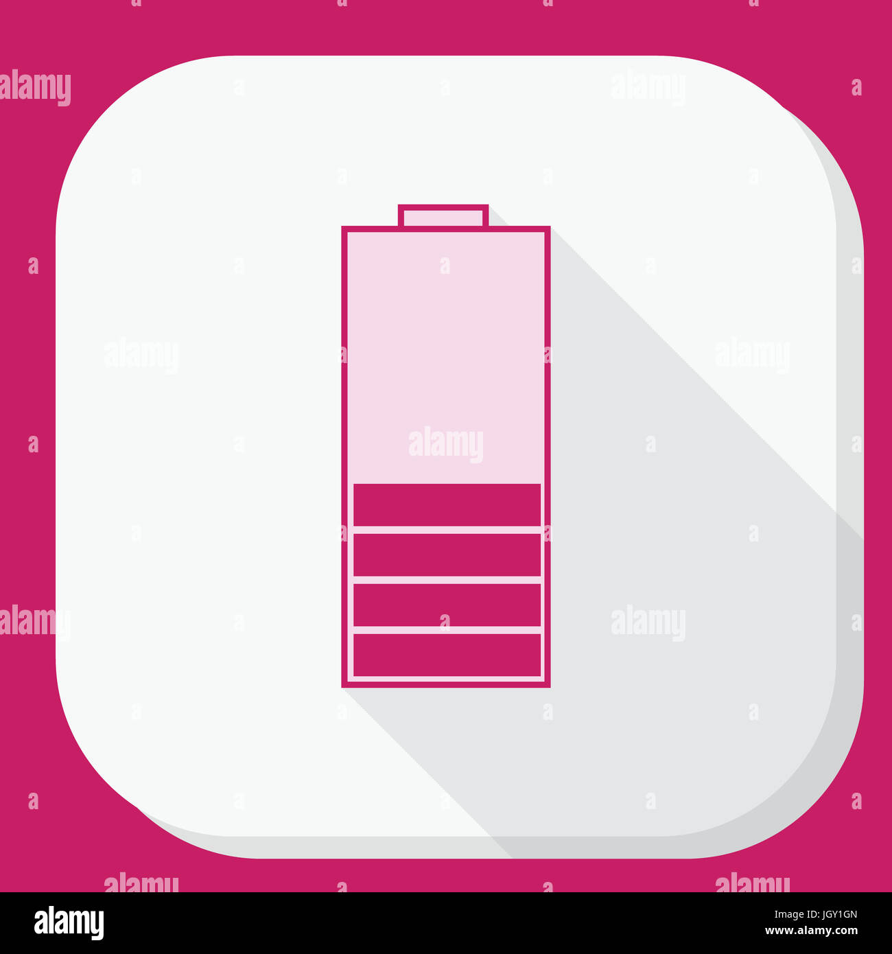 L'icône de batterie faible. Télévision vector illustration. Isolé sur fond  Photo Stock - Alamy