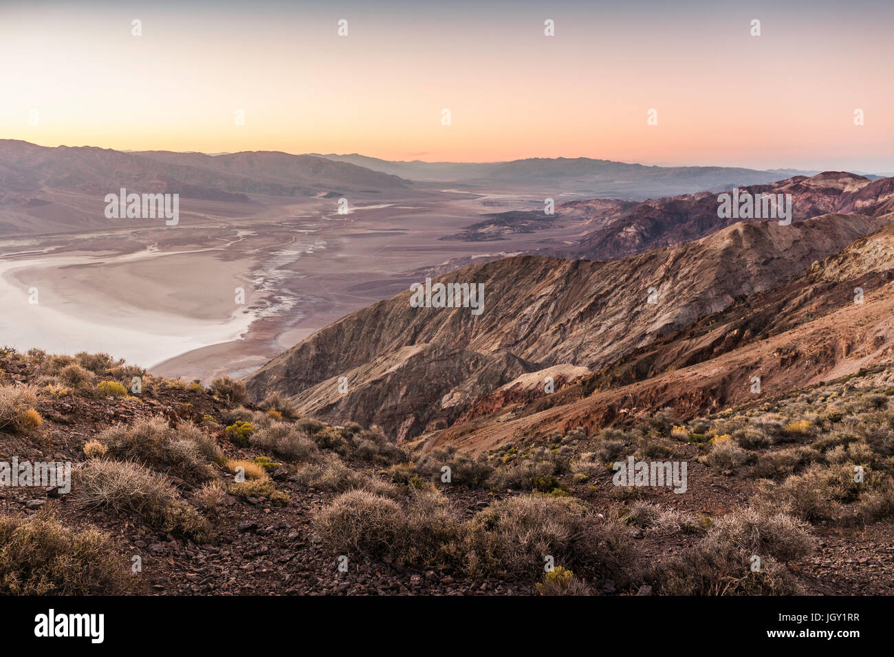 Paysage de Dante's view, Death Valley National Park, California, USA Banque D'Images