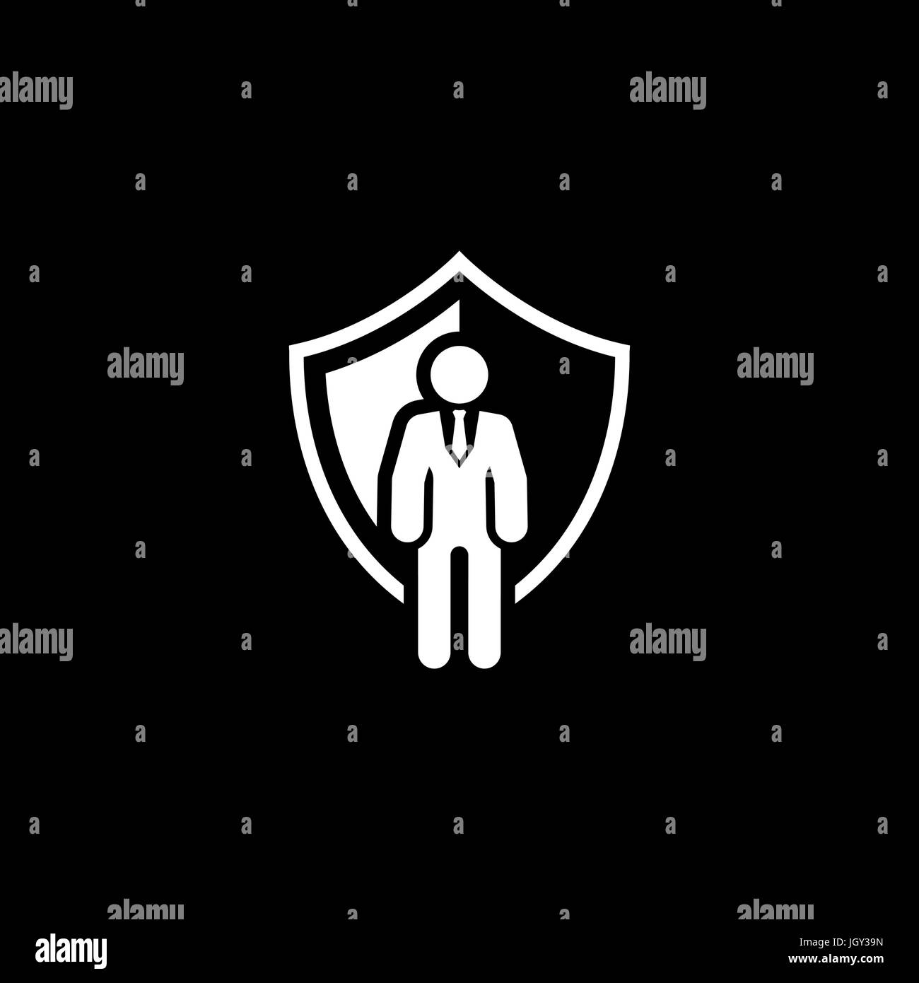 L'icône de l'Agence de sécurité. Modèle plat. Illustration de Vecteur