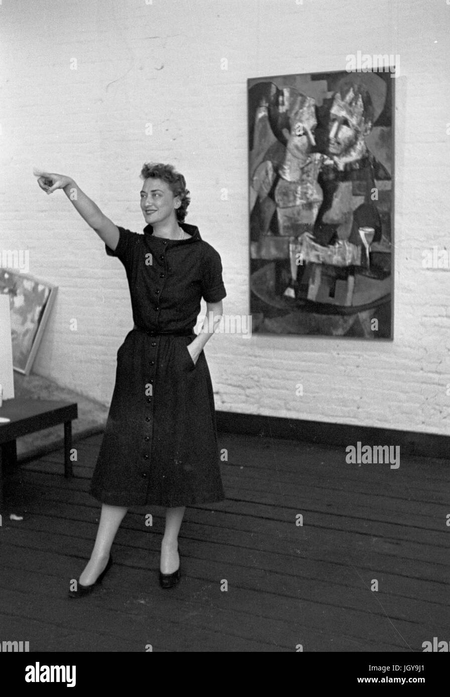 Eleanor Ward à l'Écurie Gallery à New York City 1954 Banque D'Images