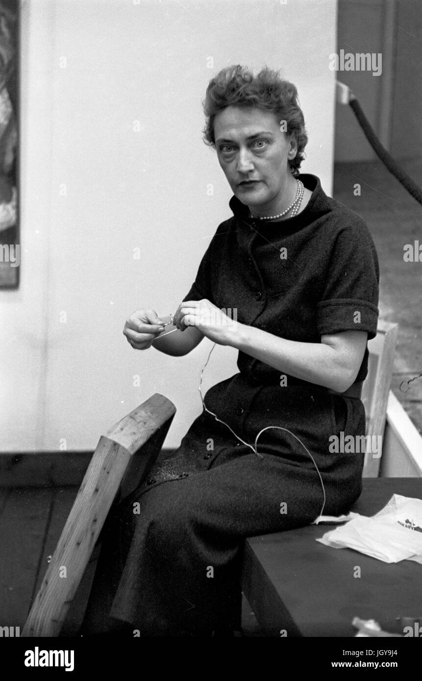 Eleanor Ward à l'Écurie Gallery à New York City 1954 Banque D'Images