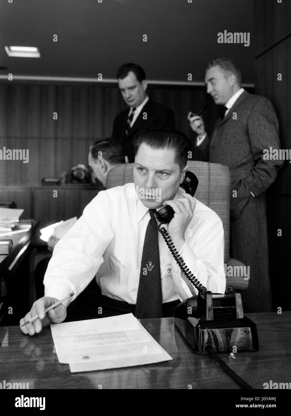 Jimmy Hoffa, président des Teamsters, en 1958 Banque D'Images