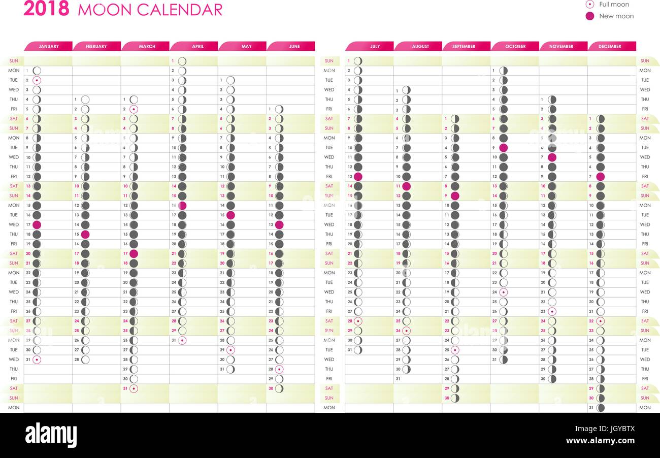 Moon Calendar Banque D Image Et Photos Alamy