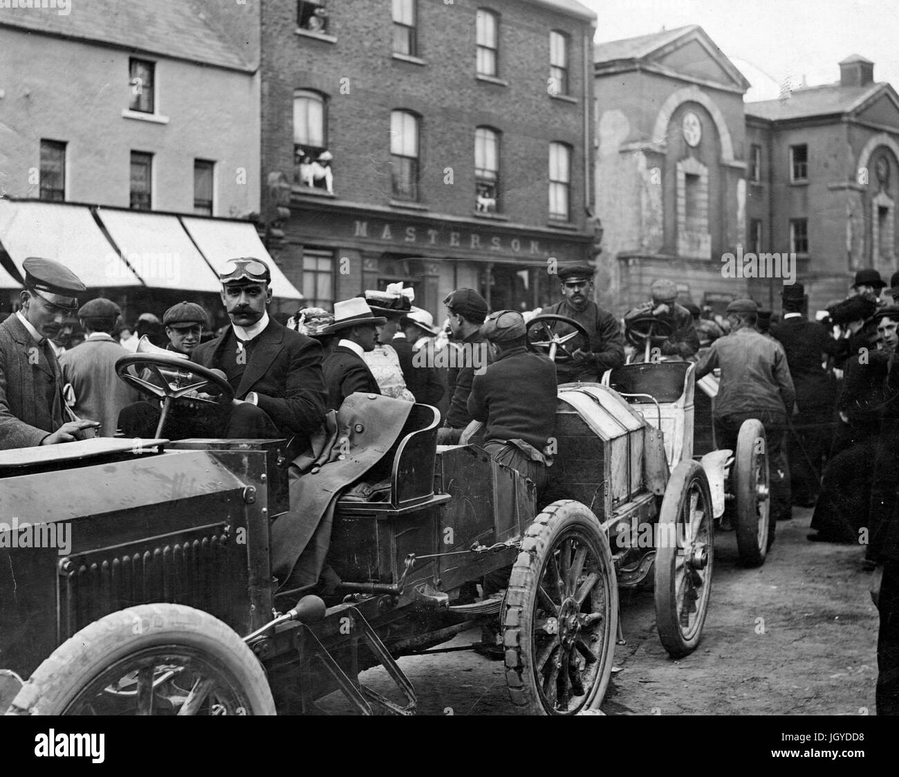 J. W. Stocks en Napier à Athy durant 1903 course Gordon Bennett Banque D'Images