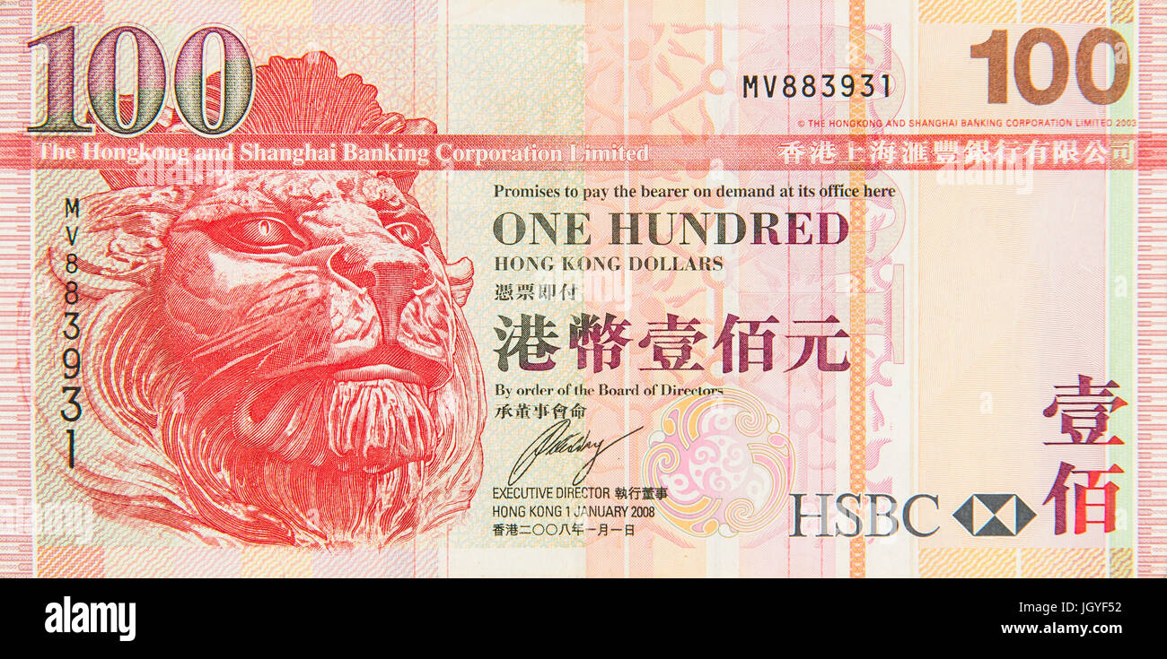 Une centaine de dollars de hong kong Banque D'Images