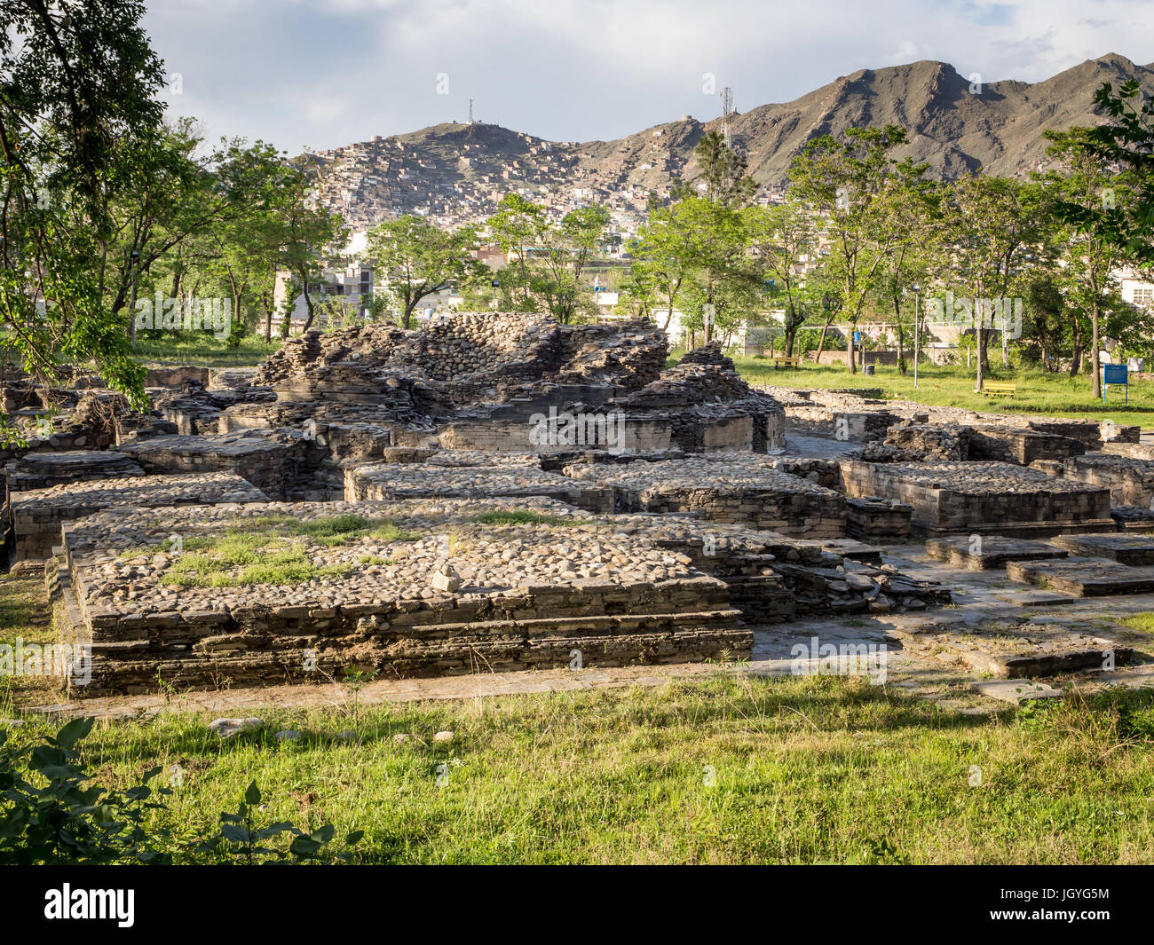 Site archéologique de Mingora et monastère bouddhiste, au Pakistan Banque D'Images