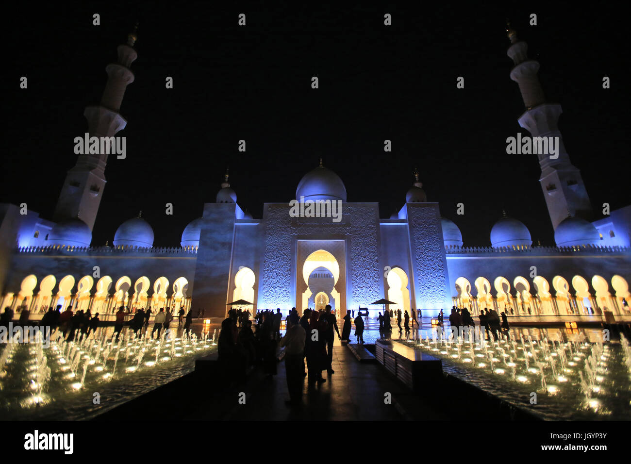 La Mosquée Sheikh Zayed. 1995. Émirat d'Abu Dhabi. Banque D'Images